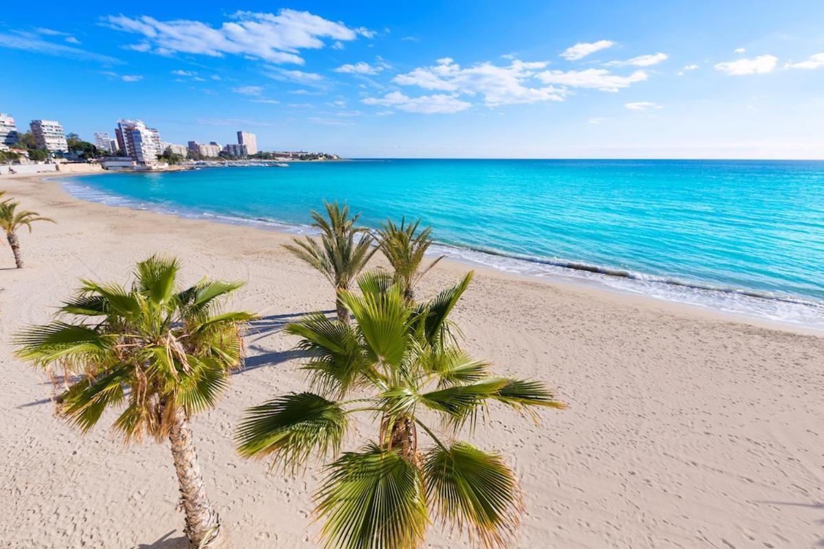 Very Lightful Apartment. Incredible Sea Views. Big Terrace, Swimming Pool. Ac. Very Close To Alicante City Center. Exteriör bild